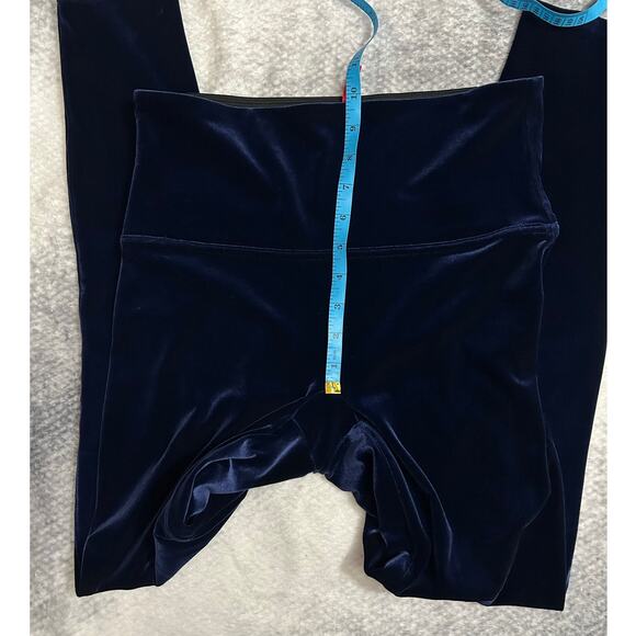 Spanx Velvet Lapis Night Blue Leggings Full Length Business Casual Size Large - Picture 9 of 12